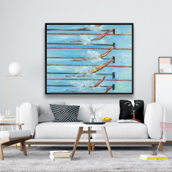Framed 48 x 60 - Olympic swimmers