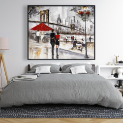 Framed 48 x 60 - Couple in new york city