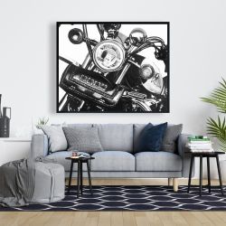 Framed 48 x 60 - Realistic motorcycle