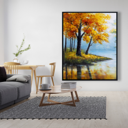 Framed 48 x 60 - Trees by the lake