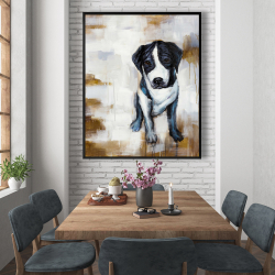 Framed 48 x 60 - Sitting dog