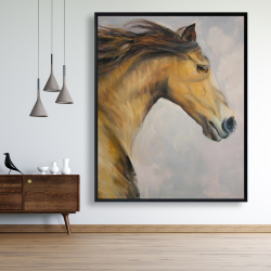 Framed 48 x 60 - Proud steed with his mane in the wind