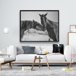 Framed 48 x 60 - Horses lover
