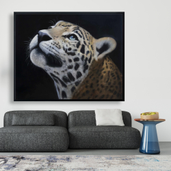 Framed 48 x 60 - Realistic leopard face