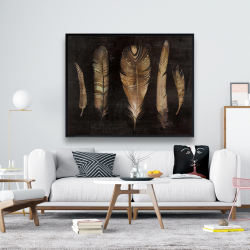 Framed 48 x 60 - Brown feather set