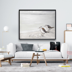Encadré 48 x 60 - Deux oiseaux bécasseau