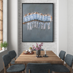 Framed 48 x 60 - Bunch of small birds on a branch