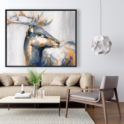 Framed 48 x 60 - Golden deer