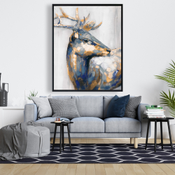 Framed 48 x 60 - Golden deer