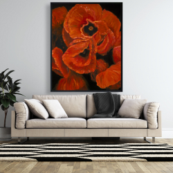 Framed 48 x 60 - Poppy bouquet
