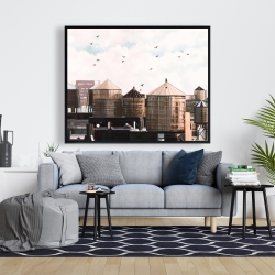 Framed 48 x 60 - Water towers