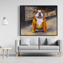 Encadré 48 x 60 - Bouledogue souriant
