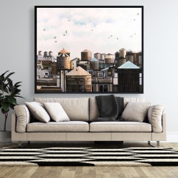 Encadré 48 x 60 - Tour d'eau et oiseaux