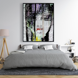 Framed 48 x 60 - Abstract colorful woman face