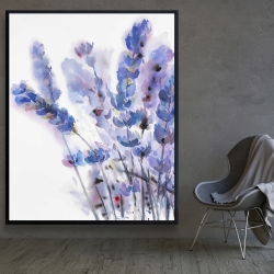 Framed 48 x 60 - Watercolor lavender flowers