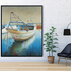 Framed 48 x 60 - Fishing boat