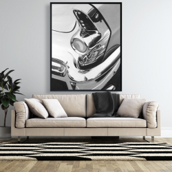 Framed 48 x 60 - Beautiful chrome car