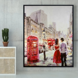Framed 48 x 60 - Couple walking