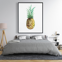 Framed 48 x 60 - Watercolor pineapple