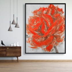 Framed 48 x 60 - Abstract rose