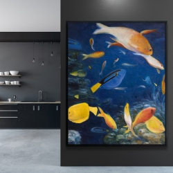 Encadré 48 x 60 - Poissons colorés sous l'océan