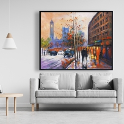 Encadré 48 x 60 - Ville en automne