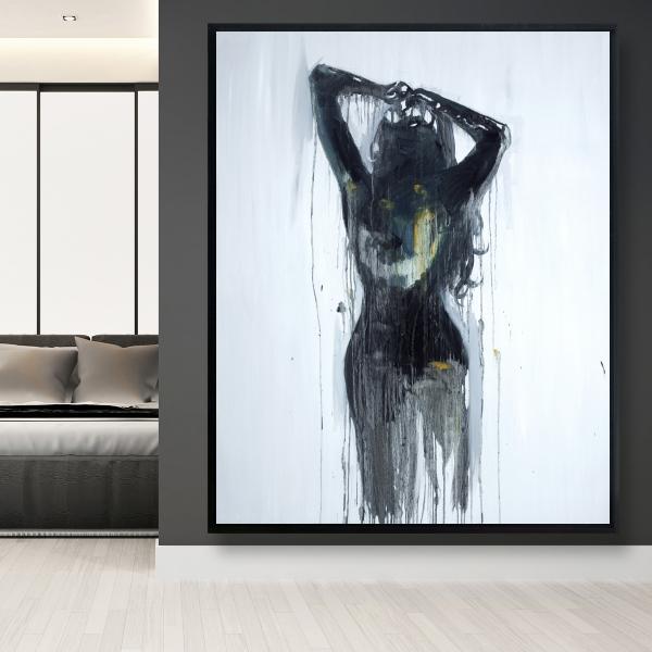 Framed 48 x 60 - Female silhouette