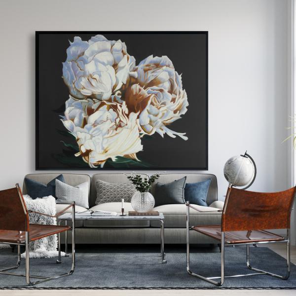 Encadré 48 x 60 - Pivoine en floraison