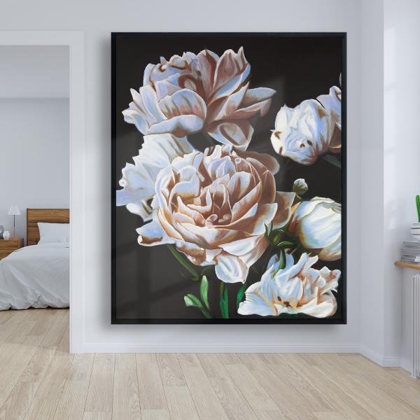 Framed 48 x 60 - Peonies