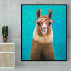 Encadré 48 x 60 - Aimable llama