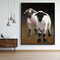 Encadré 48 x 60 - Deux agneaux