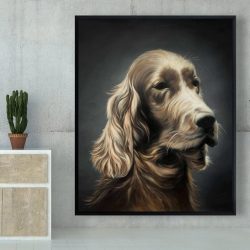 Framed 48 x 60 - Field spaniel