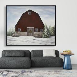 Framed 48 x 60 - It's winter on the farm