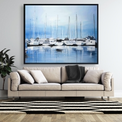 Framed 48 x 60 - Boats at the dock