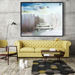 Encadré 48 x 60 - Arrêt à la plage