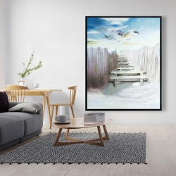 Encadré 48 x 60 - Arrêt à la plage
