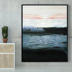 Encadré 48 x 60 - Coucher de soleil désaturée