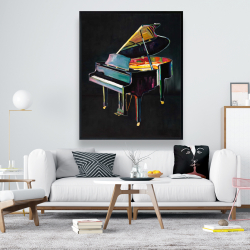 Framed 48 x 60 - Colorful realistic piano