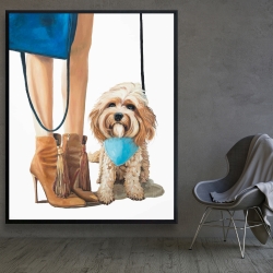 Encadré 48 x 60 - Chien cavoodle à la mode