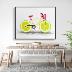 Framed 48 x 60 - Lime wheel bike