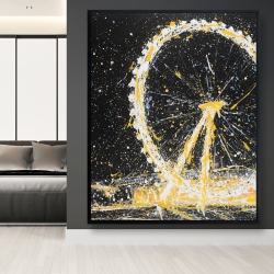 Framed 48 x 60 - Abstract london eye