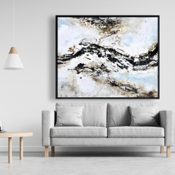 Framed 48 x 60 - Abstract and texturized paint splash