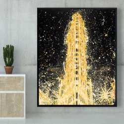 Framed 48 x 60 - Abstract flatiron building