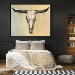 Framed 48 x 60 - Bull skull