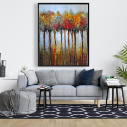 Framed 48 x 60 - Colorful leaves trees