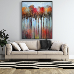 Encadré 48 x 60 - Forêt abstraite et colorée