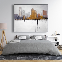 Framed 48 x 60 - City on the horizon