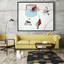 Encadré 48 x 60 - Partie de hockey mouvementé