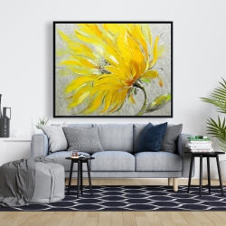 Encadré 48 x 60 - Fleur jaune