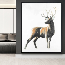 Framed 48 x 60 - Abstract deer